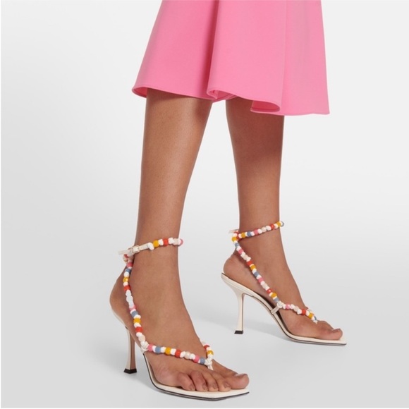 JIMMY CHOO Amiral 90 embellished leather sandals $1,175 39 - Picture 2 of 16